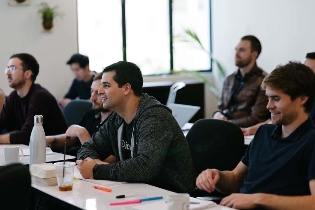 Students in coding bootcamp